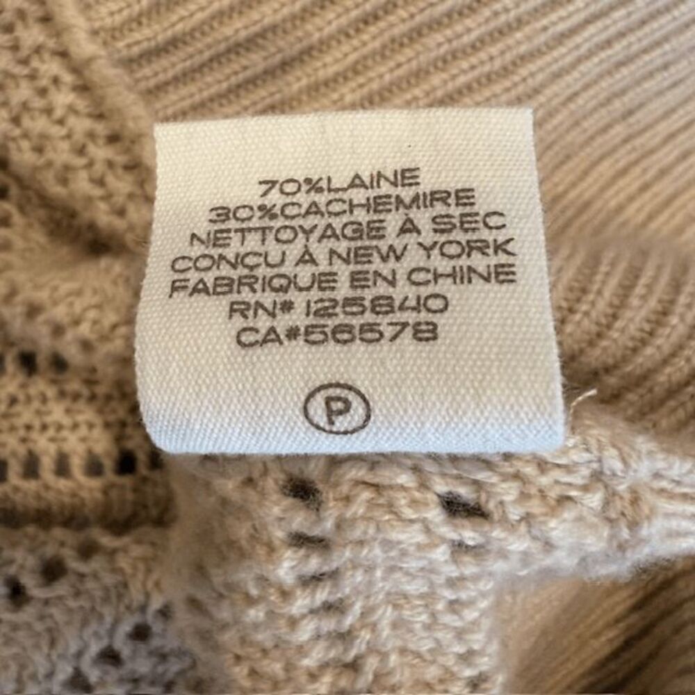 Intermix Wool Cashmere Blush Pink Open Knit Lightweight Sweater Size Small - Picture 7 of 11